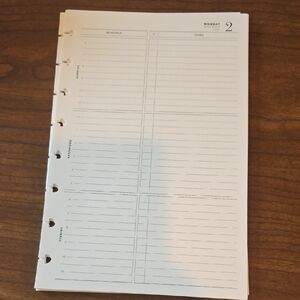 Classic White Daily Planner Refill